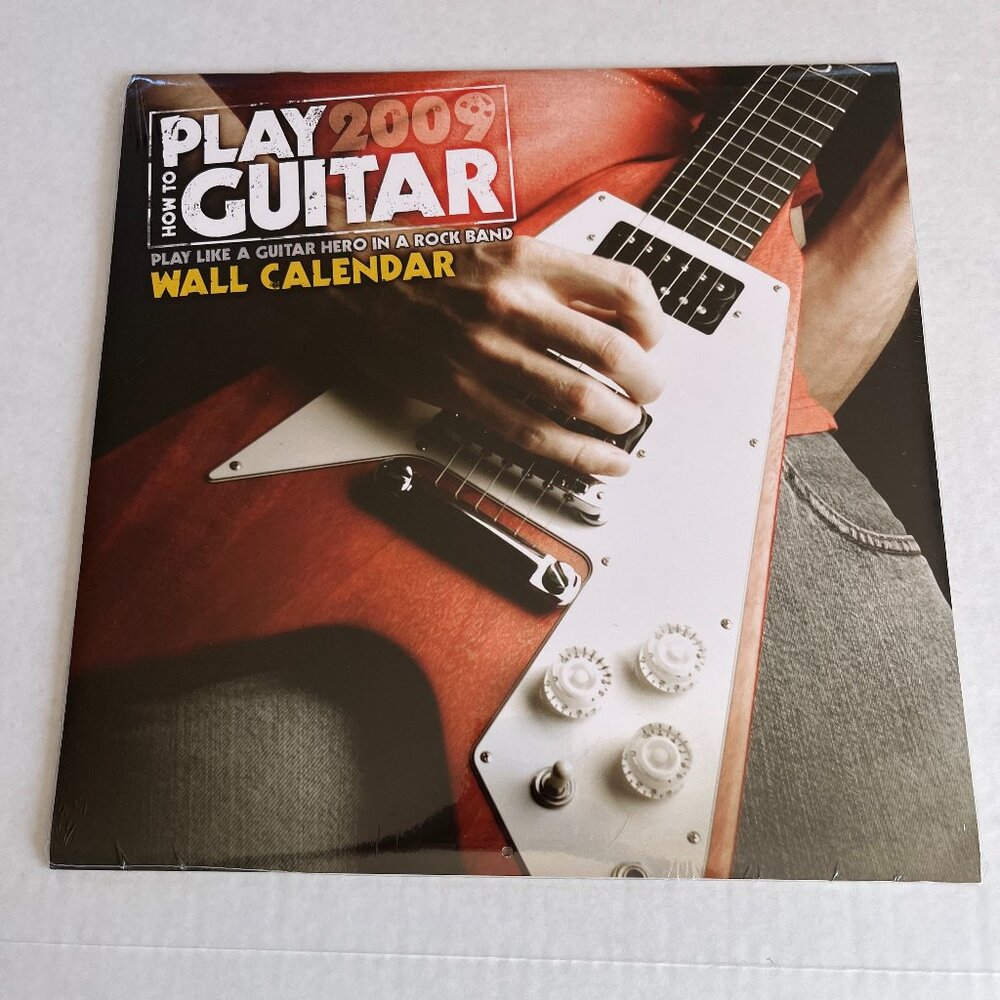 VTG 2009 Wall Calendar How To Play Guitar Lessons and Tunes each month